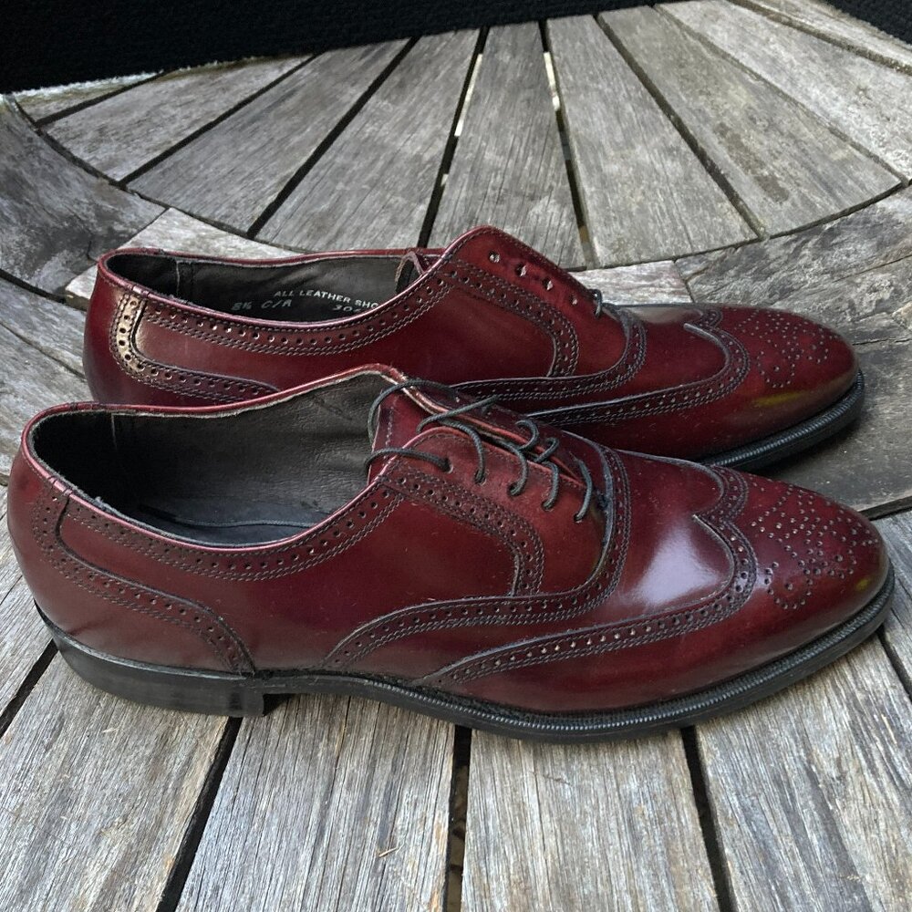 hanover usa wingtip burgundy 8.5 C/A